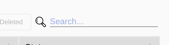 The search field sits directly above the table.