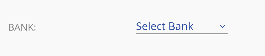 Select an existing bank, or add a new one.